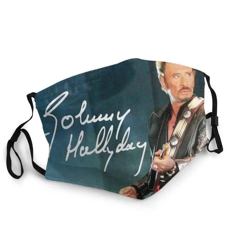 

Johnny Hallyday Reusable Unisex French Singer Rock Music Mouth Face Mask Anti Dust Haze Protection Cover Respirator Mouth-Muffle