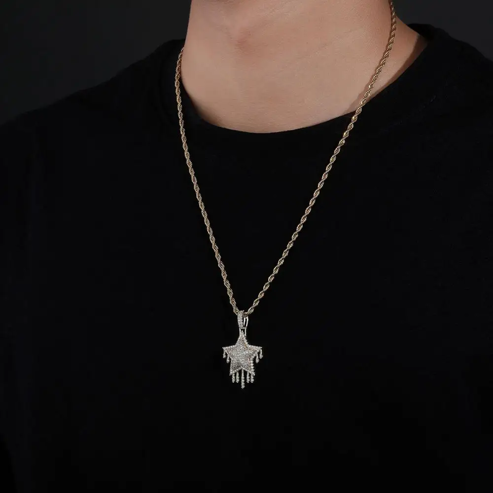 TOPGRILLZ мужское женское ожерелье с кубическим цирконием и подвеской в виде