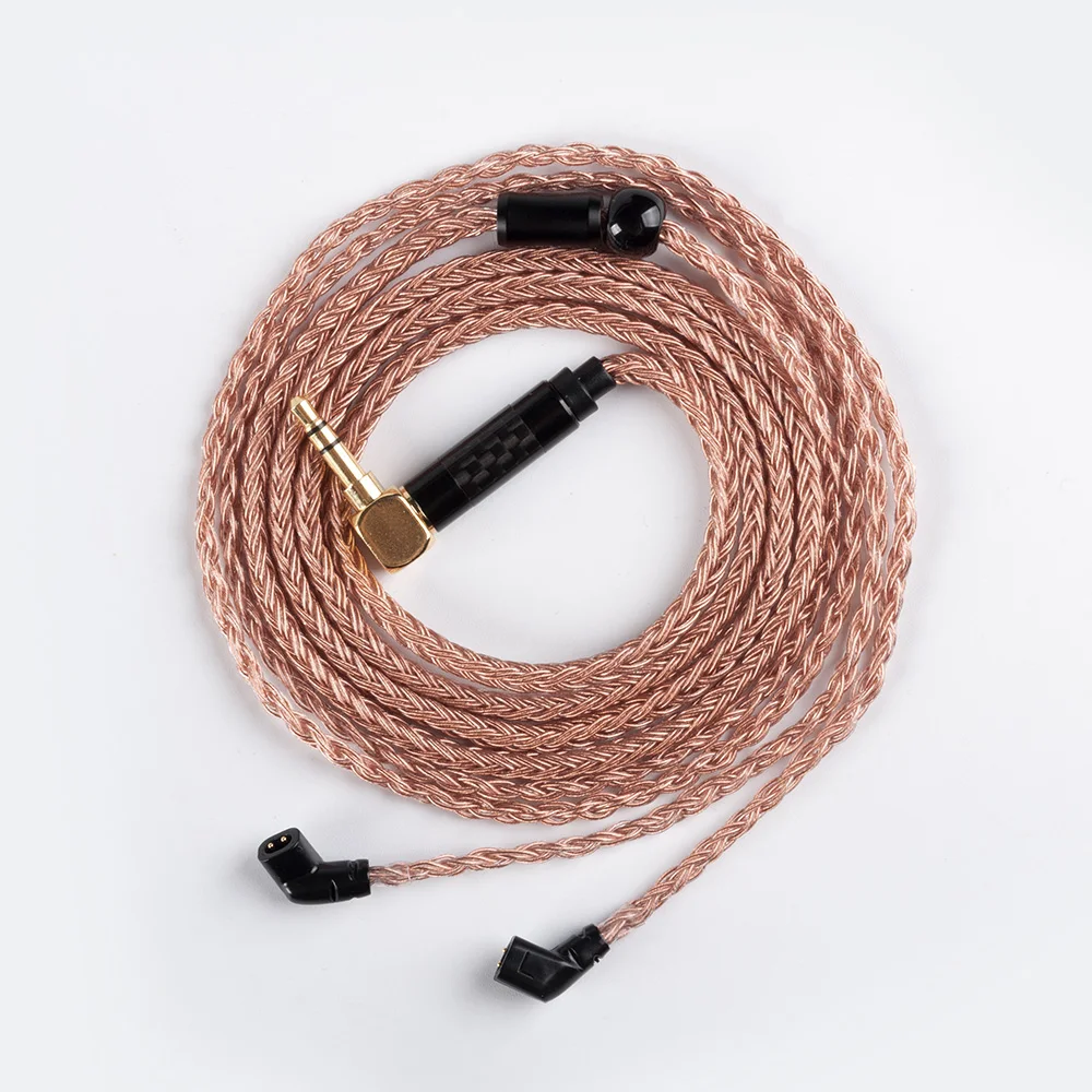 4.4 QDC HiFiHear 16 Core коричневый позолоченный Модернизированный кабель 2,5/3,5/4,4 мм балансный кабель с MMCX/2pin разъем для KZ AS10 ZS10 ZST CCA C10 - Цвет: 4.4 QDC