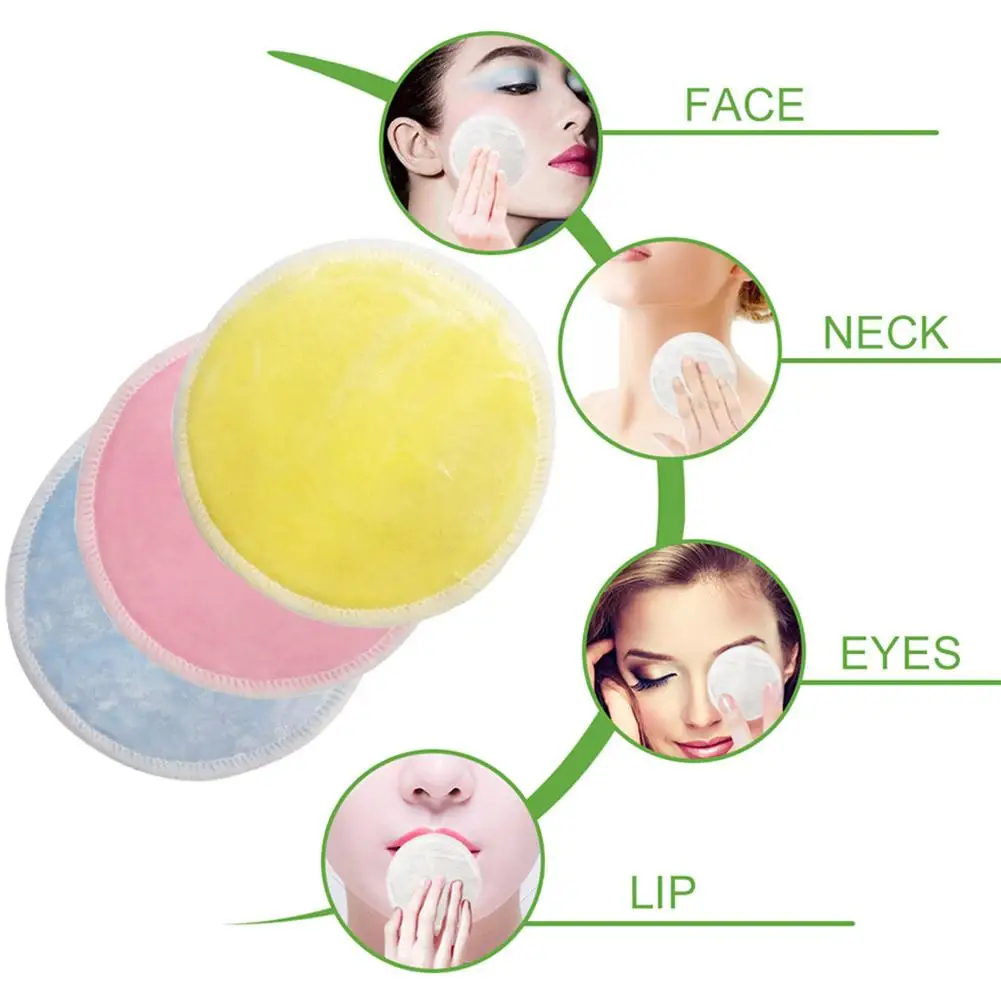 7/16 шт./лот многоразовые Ватные диски Make up средство для снятия макияжа лица с