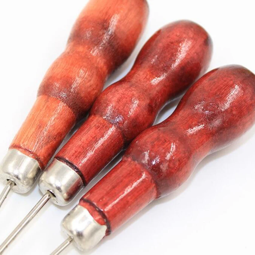 1 шт. шило с деревянной ручкой инструменты для позиционирования сверла дырокол