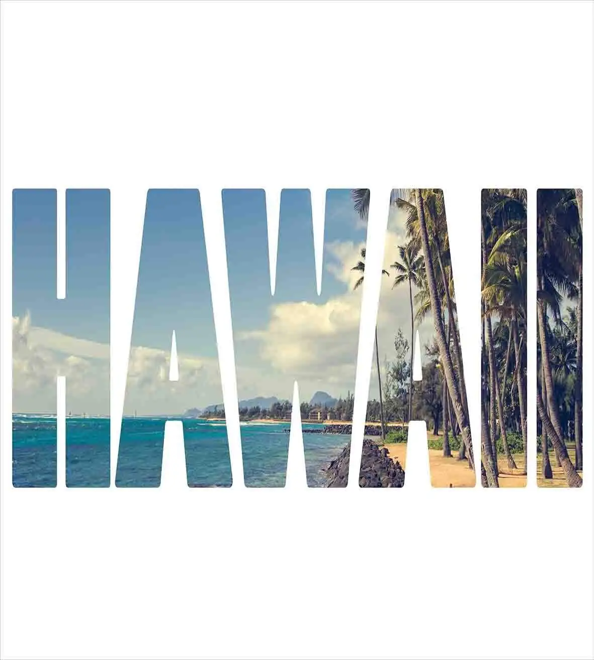 Гавайский комплект пододеяльников Королевский размер слов Гаваи с тропическим