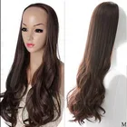 Волнистые человеческие волосы LUFFYHAIR, 34 половинки париков, человеческие волосы Remy, перуанские волосы коричневого цвета, машинные парики