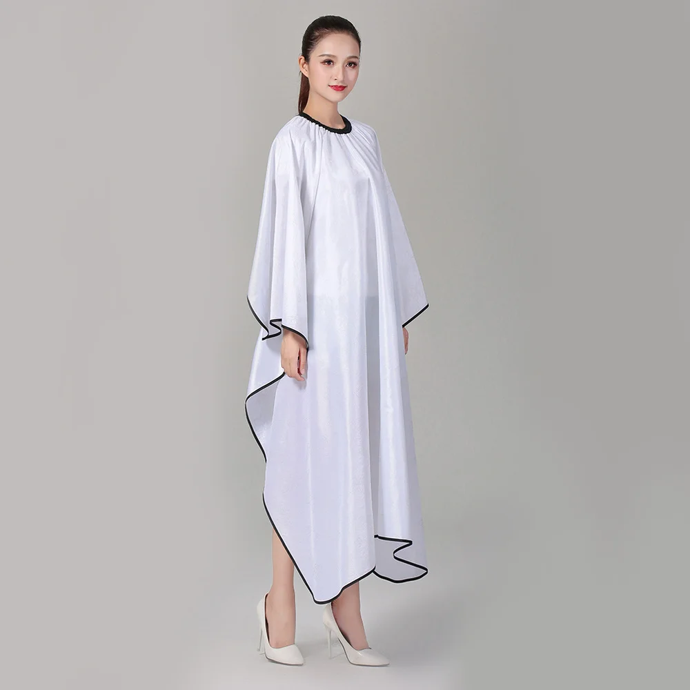 

Chic Hairdressing Cape Practical Haircut Cape Hair Cutting Cloak Haircut Gown for Barber Shop (White, Pattern)