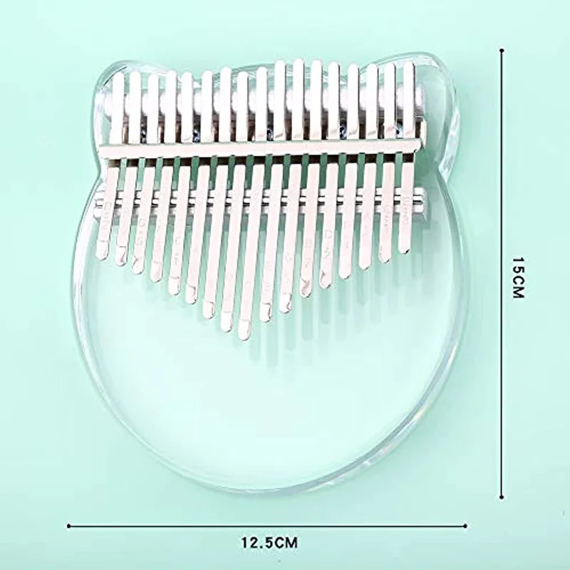 Прозрачное цветное пианино для большого пальца с 17 клавишами портативное Kalimba