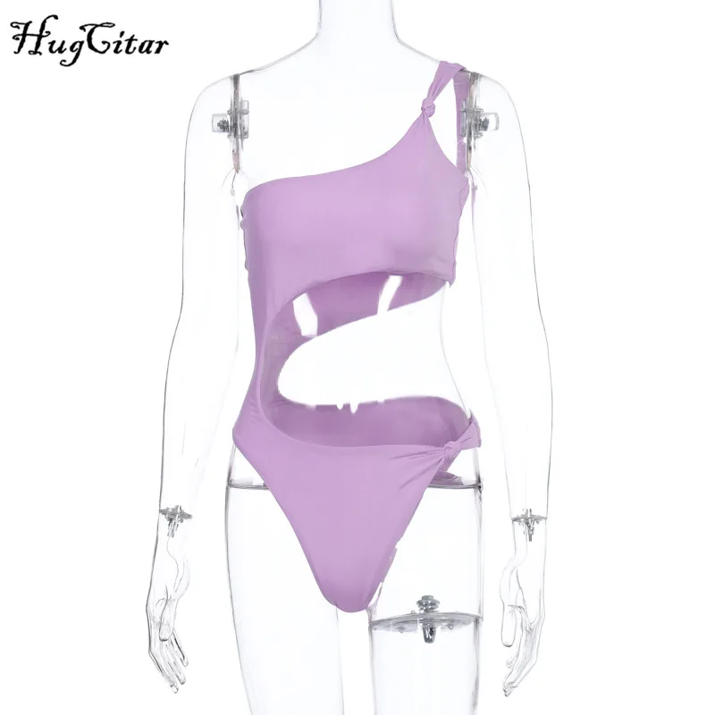 Hugcitar сексуальный боди без рукавов с одним плечом лето 2020 женская мода уличная