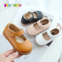 girls leather shoes fashion round toe princess girls shoes 2021 spring and autumn new soft sole slip baby toddler kids shoe flat