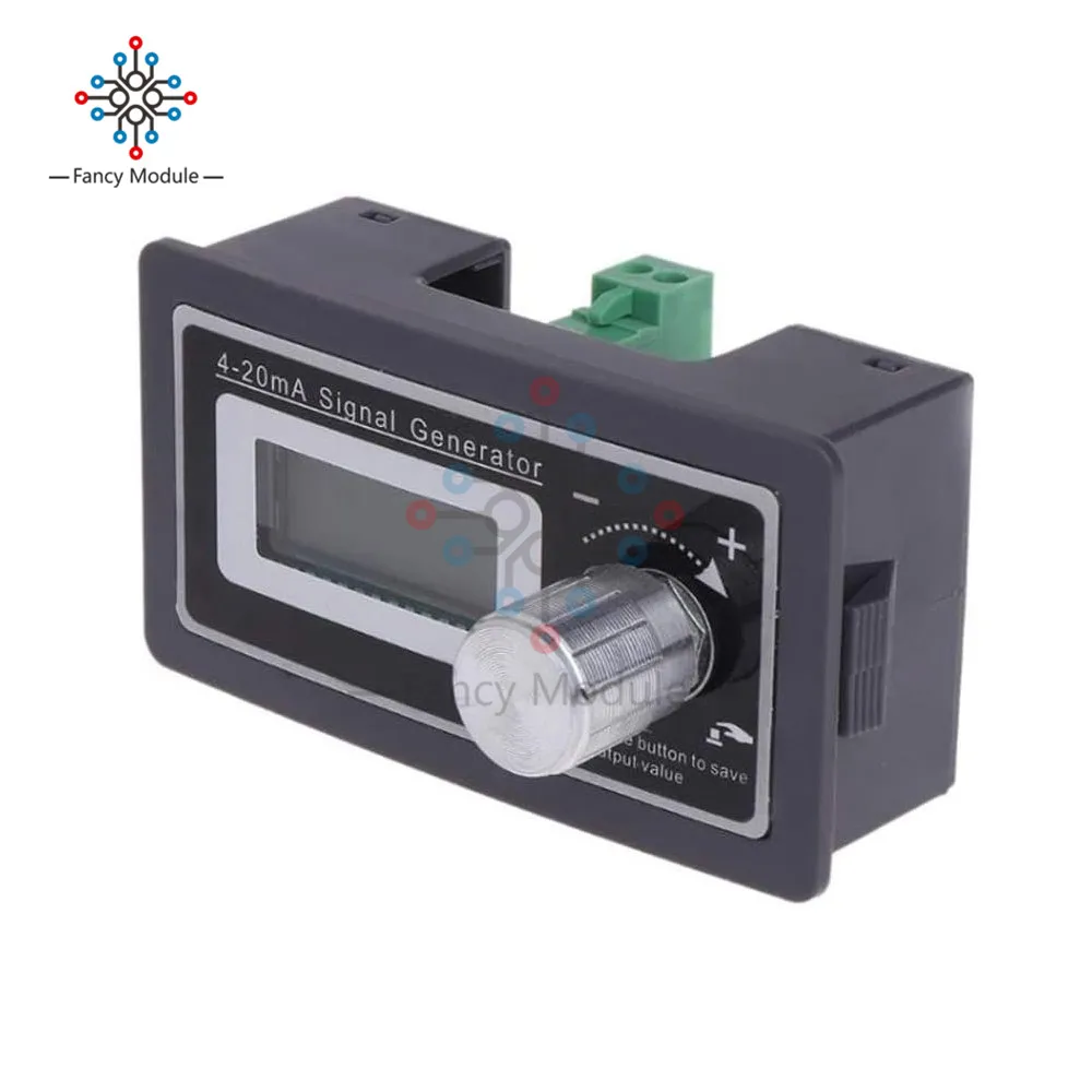 DC 24V 4-20mA ЖК-дисплей цифровой генератор сигналов Регулируемый PLC тока тестер