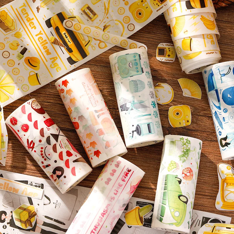 

10cm wide Life Ceremony Series Journal Washi Tape DIY Scrapbooking Sticker Label Kawaii girl Masking Tape School Office Supply