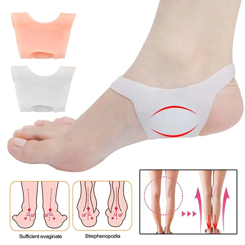 

2pcs O-type Foot Corrector Insoles Pads No Slip Shoes For Men And Women Silicone Orthopedic Insoles Foot Care Tool