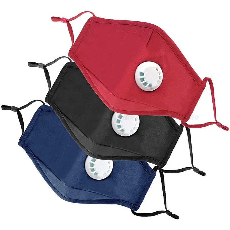 

Reusable Washable Dustproof Cotton Face Mask with Breathing Valve Anti-pollution Anti-smog Windproof Face Protective Cover New