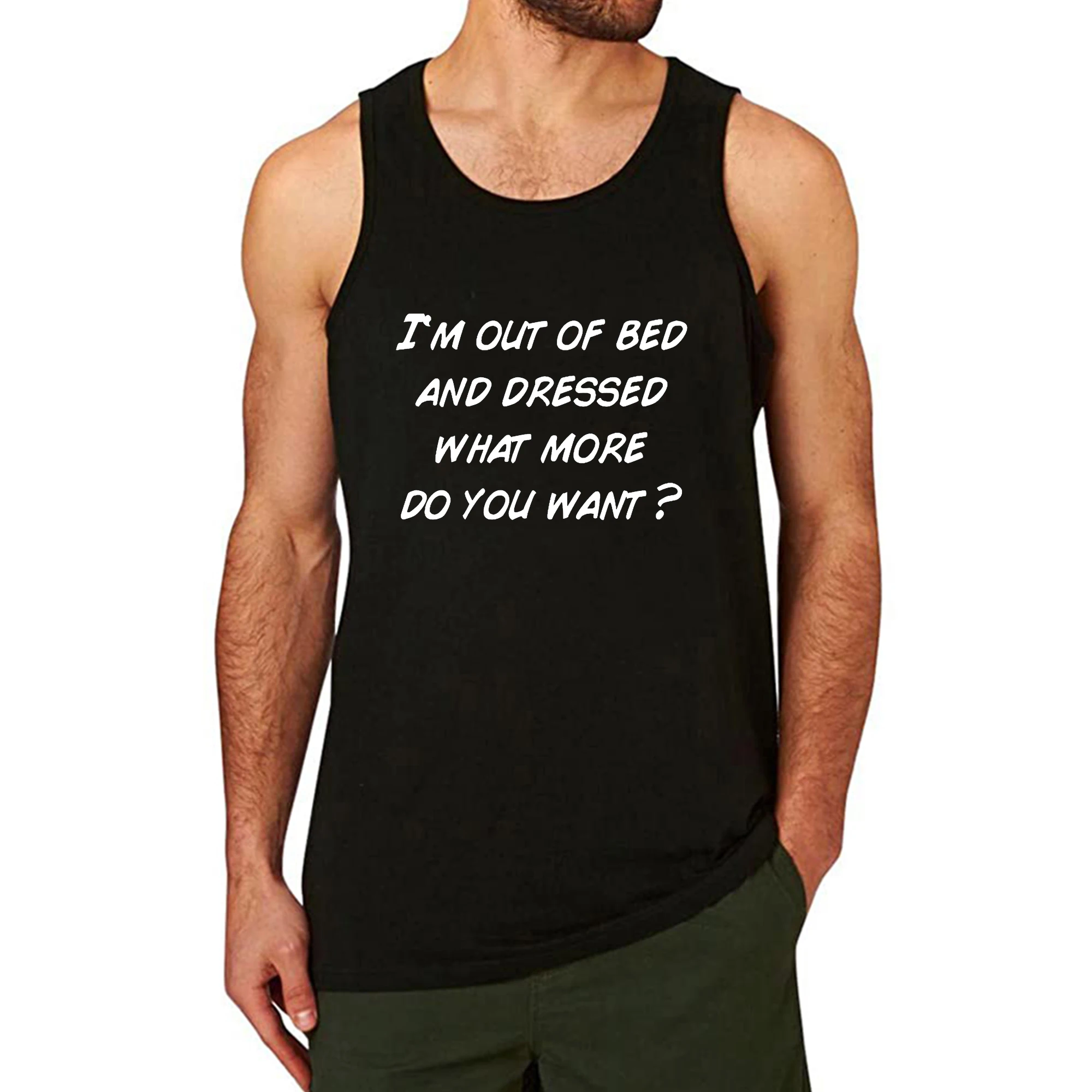 

Lyprerazy IM из кровати и нарядный тренировочный тренажерный зал Забавный Печатный Мужской Топ