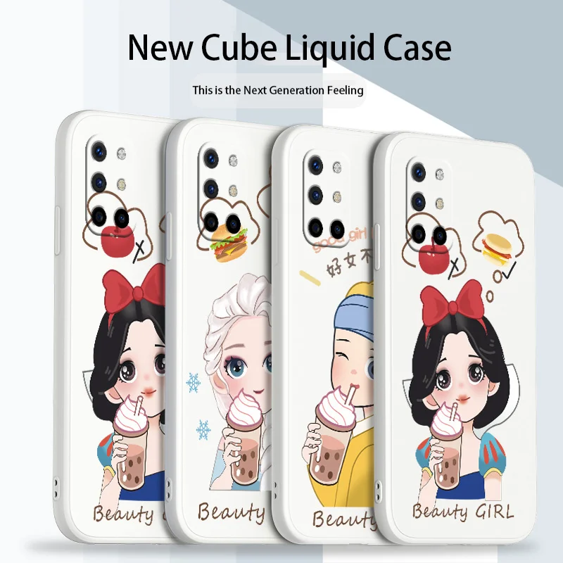 

Ice Cream Milk Tea Phone Case For Oneplus 8t 9 9pro 9r pro Liquid Silicone Cover