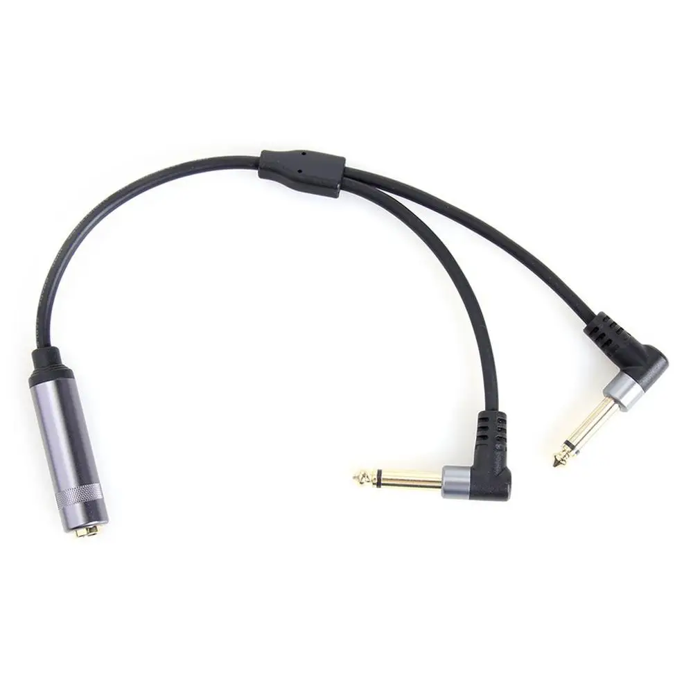 

Gold-plated 6.35 Female-to-male Stereo To Dual 6.5 Mono Guitar Adapter Cable Aluminum Alloy Splitter Adapter Cable