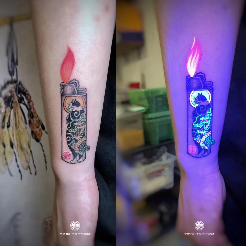 Бесплатная доставка 6 цветов набор чернил для УФ светильник татуировок чернила