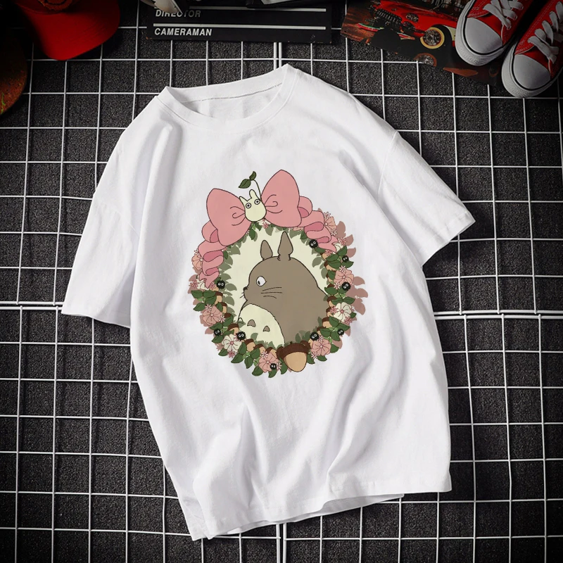 

Cartoon Neighbor Totoro T-shirt Studio Ghibli Viper Japanese Cartoon Anime Women T-shirt Short Sleeve Miyazaki Clothing