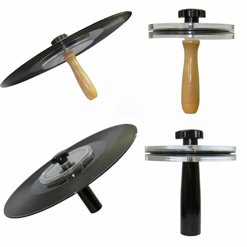 Зажим для очистки виниловых пластинок LP с алюминиевой ручкой защиты этикеток от