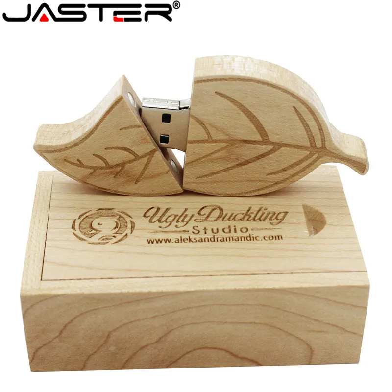 USB флеш накопитель JASTER деревянный в деревянной коробке с логотипом|USB