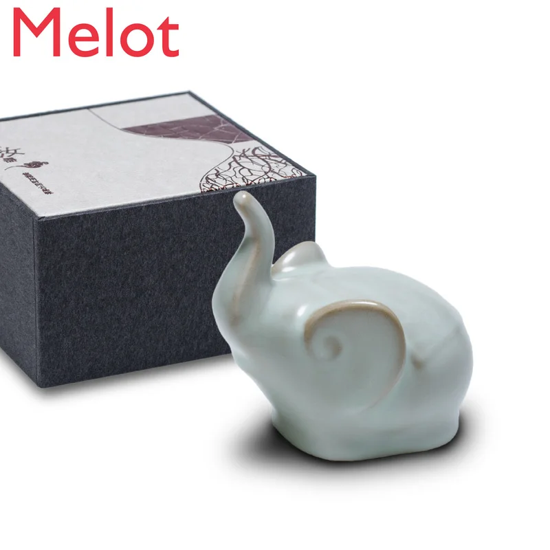 

Ru Ware Natural Crack Fondle Tea Carve Tea Ceremony Tea Carve Accessories Ceramic Tea Accessories Auspicious Patterns home decor