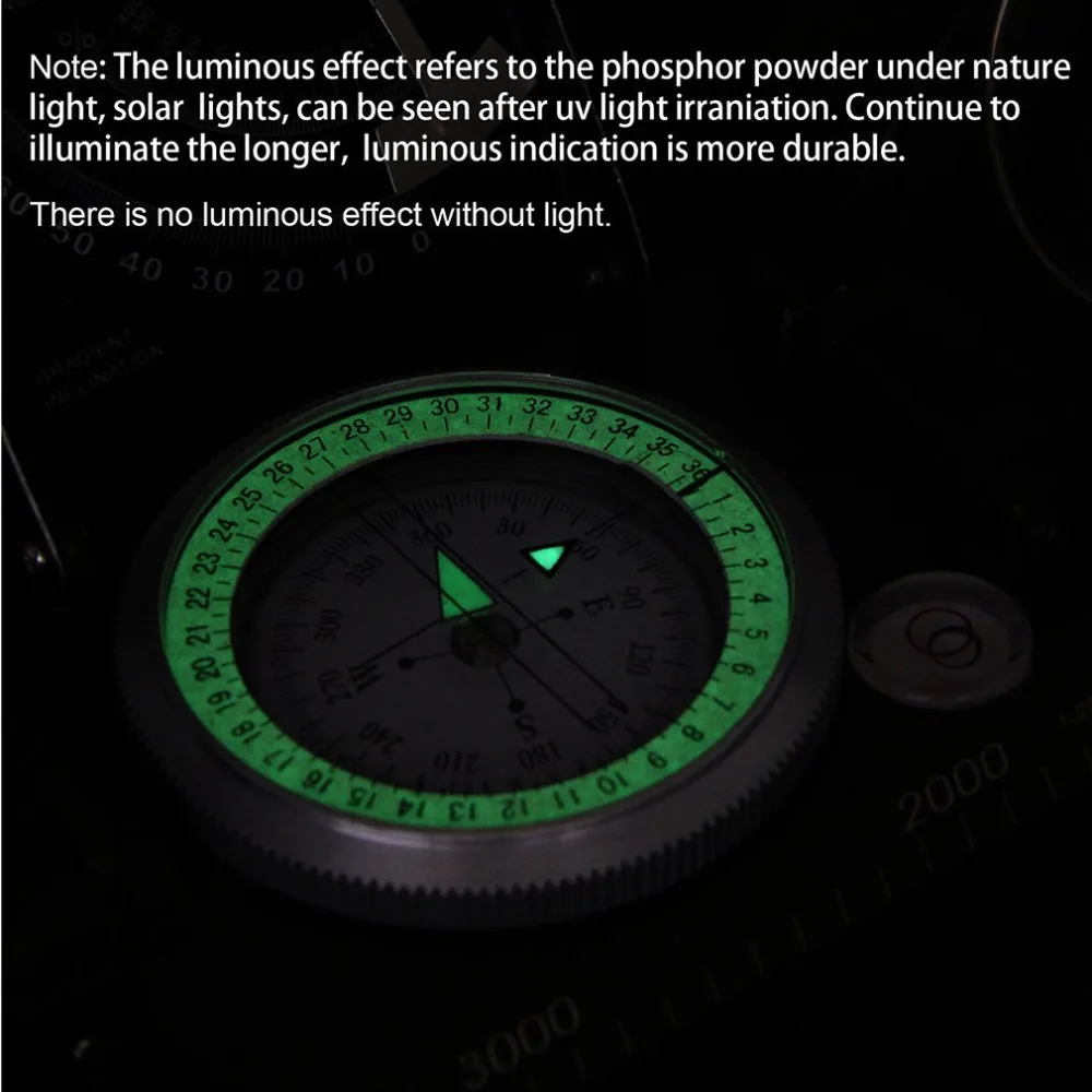 

Professional compass Military Army Geology Compass Sighting Luminous Compass with moonlight for Outdoor Hiking Camping