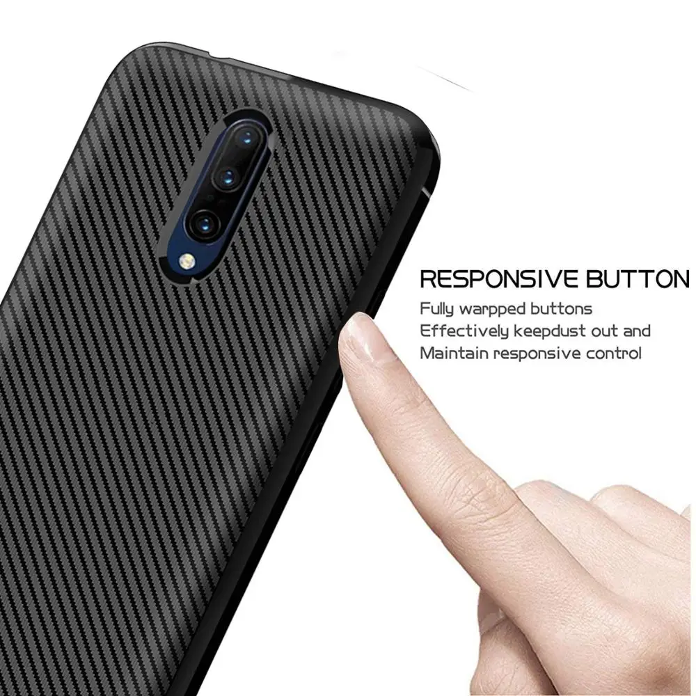 Phone Case For One Plus7 Pro 6 T 1+ 1 +7 Cover Carbon Fiber TPU Shockproof |