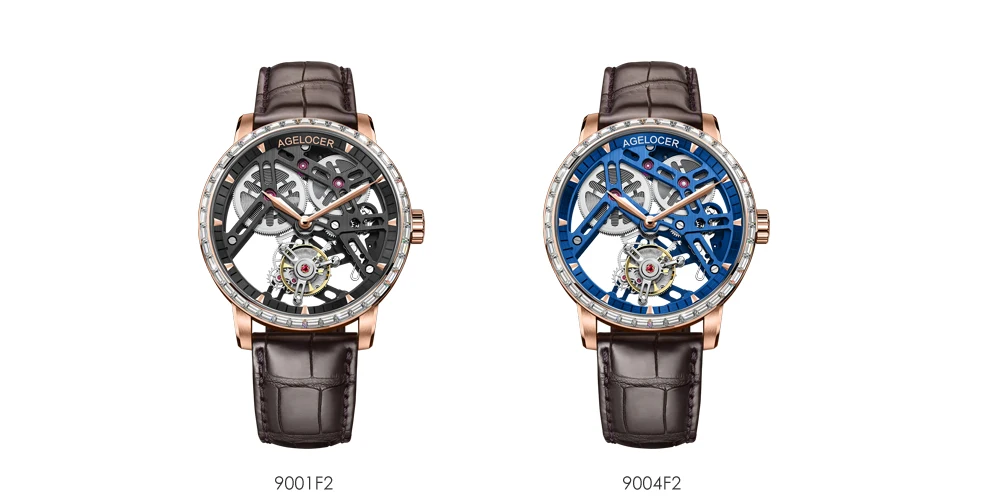 AGELOCER швейцарские Tourbillon часы для мужчин сапфировый синий Скелет циферблат лучший бренд класса люкс механические ручной ветер для мужчин s Tourbillon часы