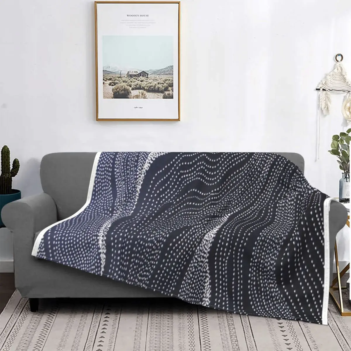 

Manta de arte чёрная австралийская, colcha para cama, sofar a cuadros, manta de verano, lino y algodón