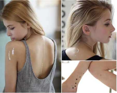 Временные золотые татуировки наклейки ювелирные изделия браслет вечерние НКА