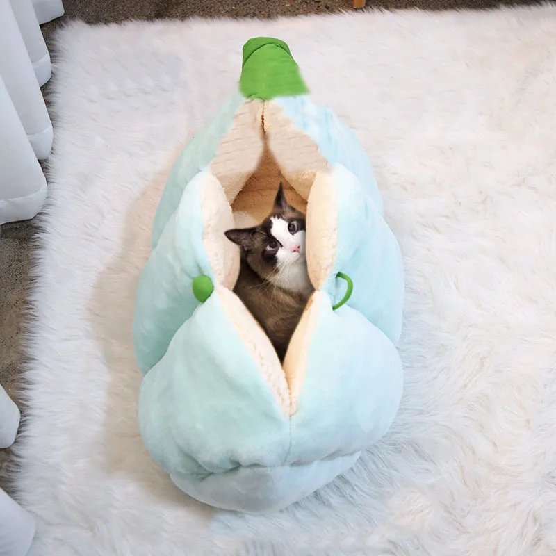 2020 новый дом для кошек теплый коралловый флис кровать маленькие собаки гнездо