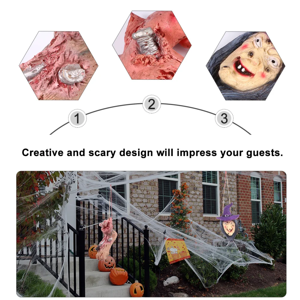 

3pcs Halloween Props Horrible Creative Creepy Prank Props Pendant Horror Party Supplies for Spooky Decorations Parties