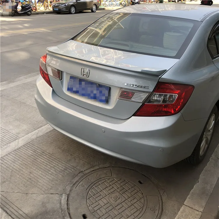 Для Civic спойлер 2012-2014 Honda YWyv Спойлер ABS пластик Материал заднее крыло автомобиля