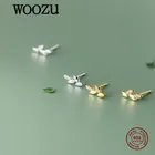 Серьги-гвоздики женские из серебра 925 пробы, с позолотой 18 карат