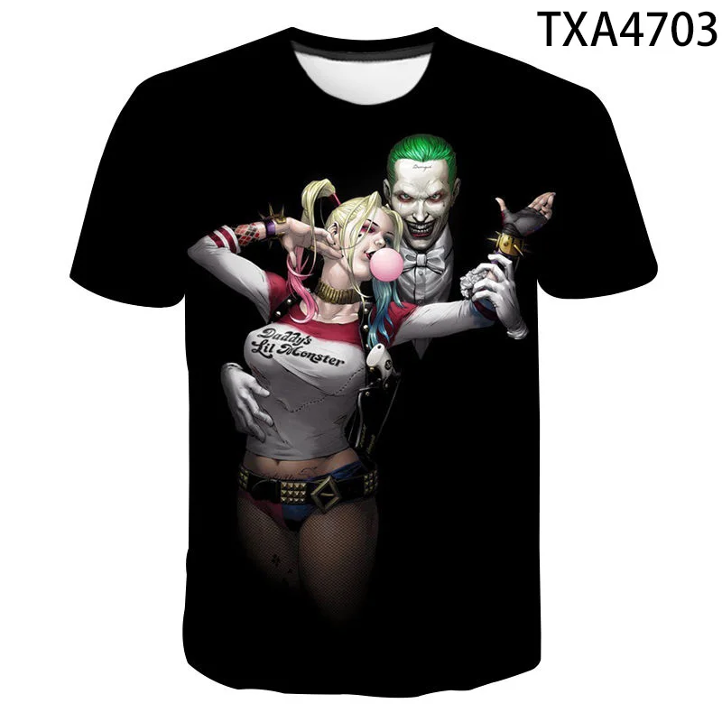 

Summer Casual Harleen Quinzel One-piece 3D Printed T-shirt Men's Short-sleeved Fashion Streetwear Cool Top T-shirt Oversized Top