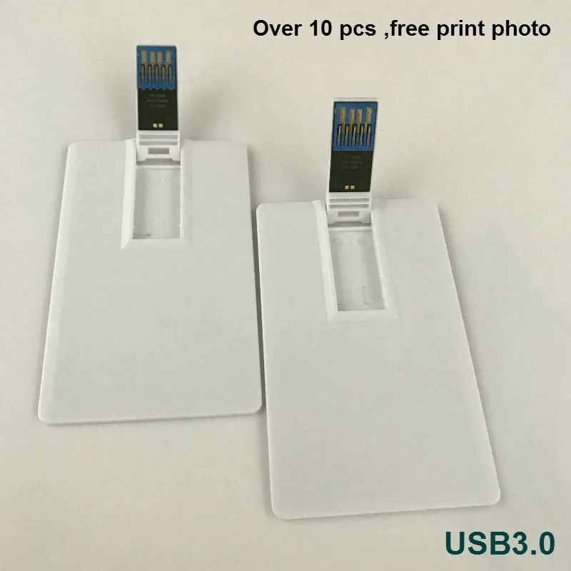 Белая кредитная карта usb палочки на заказ фото печать логотип Компании Название подарок 4-32GB usb 3,0 флэш-накопитель(более 10 шт бесплатный логотип