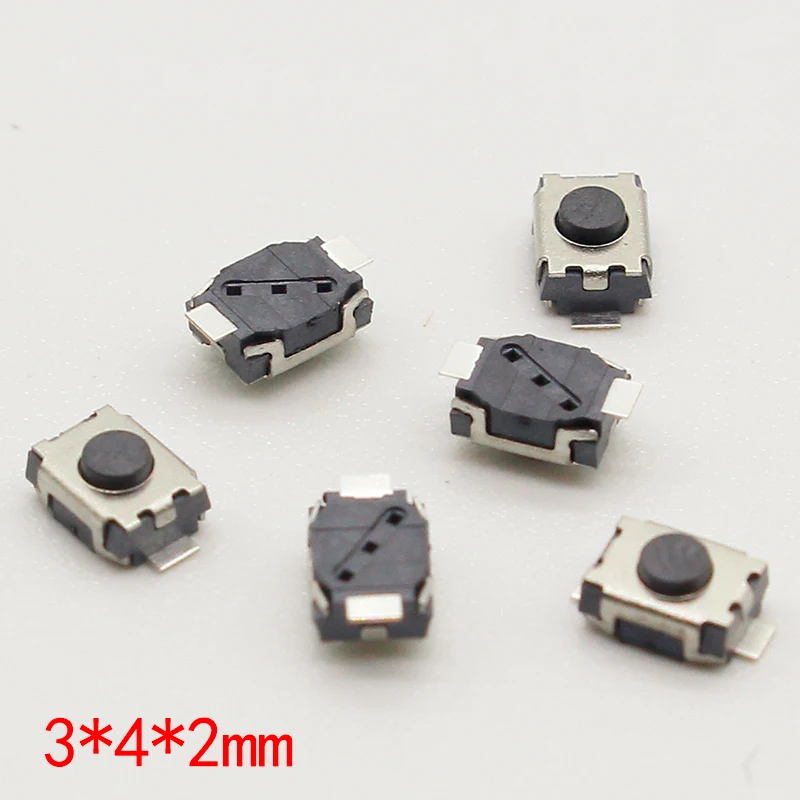 50 шт. SMD 2Pin 3x4 мм тактильный Такт Кнопка Микро-переключатель мгновенный |