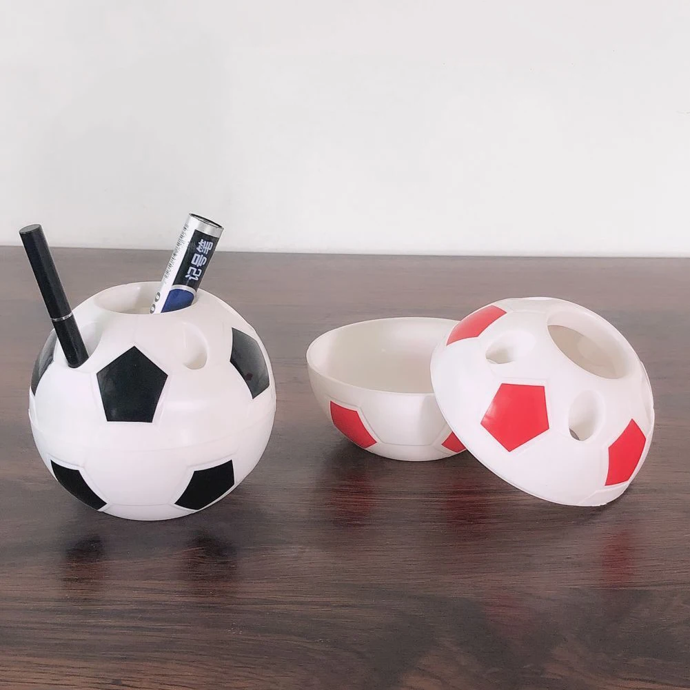 

PP Soccer Shape Pen Pencil Holder Football Shape Pencil Holder Desktop Rack Table Home Decoration Students Gifts