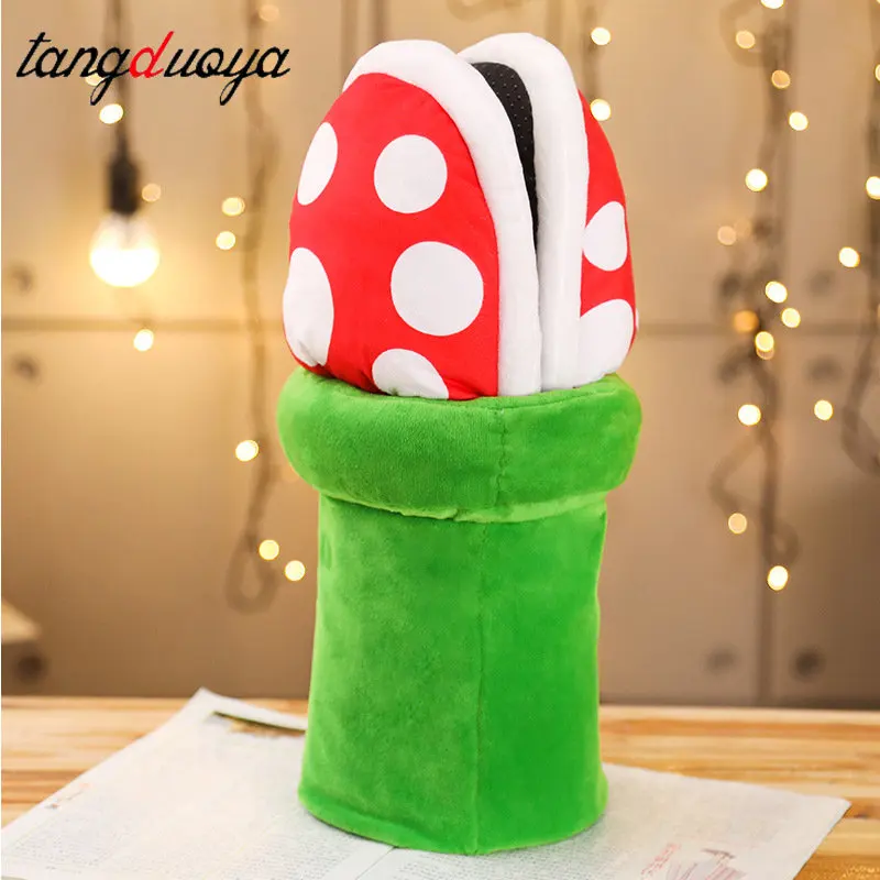 

Piranha Decoration Flower Cosplay Slippers Winter Women Cartoon Creative Plush Slides Halloween Carnival Christmas Cosplay Shoes