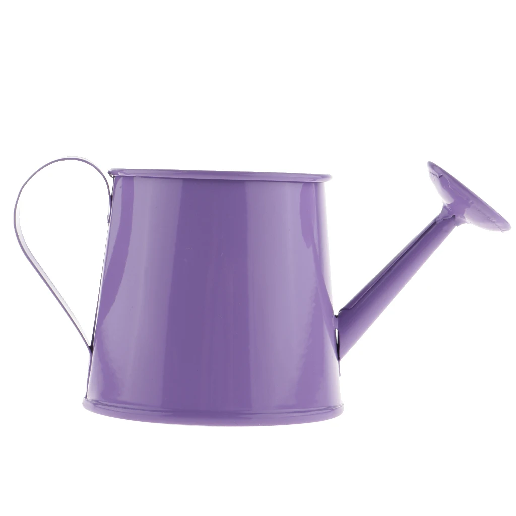 Purple as described Французский стиль кантри примитивный кувшин Цветочная ваза Лейка для свадьбы дома и сада украшения - Цвет: Purple as described