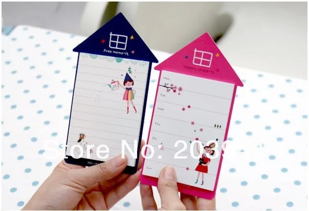 1PC/lot Cute Love house style sticky note memo notepad removeable paper book Korean |