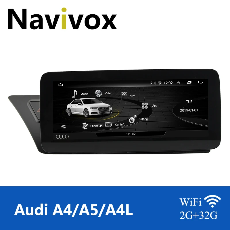 Автомобильный мультимедийный плеер Navivox проигрыватель на Android 10 для Audi A4 B8 A5 A4L 25