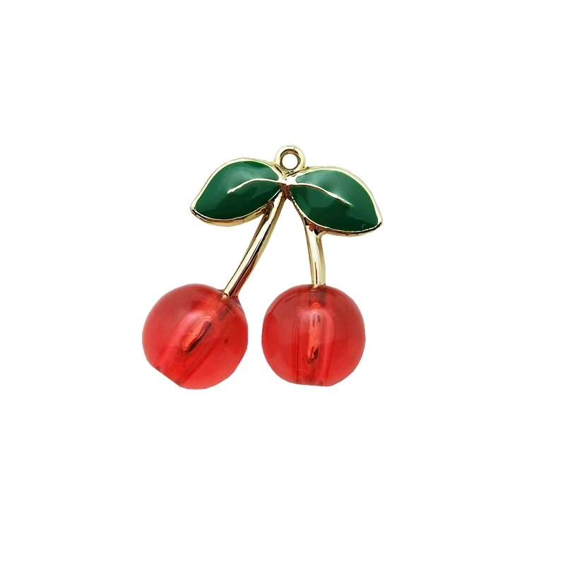 10 шт. модные эмалевые Подвески в виде вишни металлические подвески фруктов