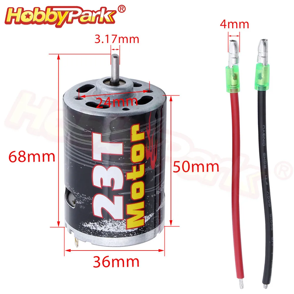 RC электродвигатель 23T 35T 45T 55T 60T Brushed 540 RS540 3 175 мм вал DC 7 2 V 12V пулевые пробки для