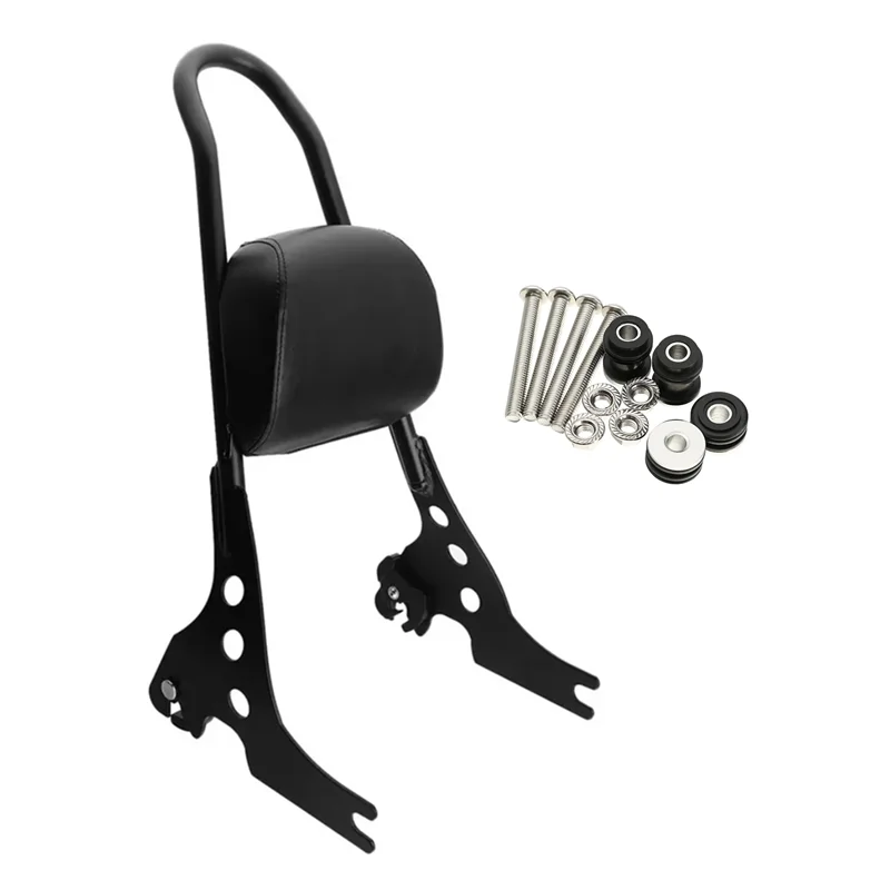 Черная хромированная Съемная багажная стойка со спинкой для пассажиров Harley Sportster