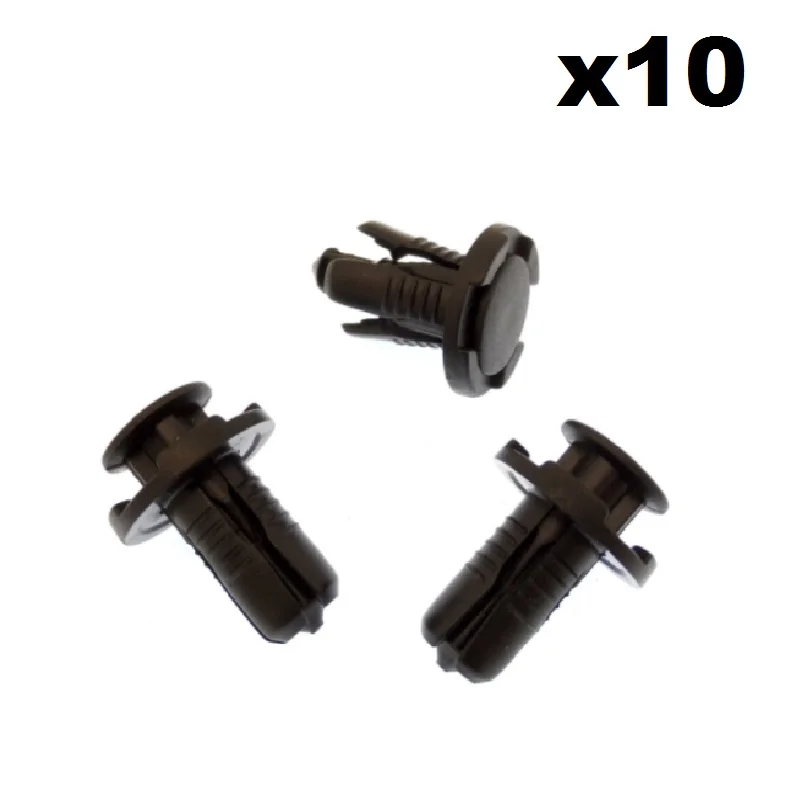 

10x Plastic Bumper & Grille Clips for Mazda, 10mm Push Fit Rivet Fasteners