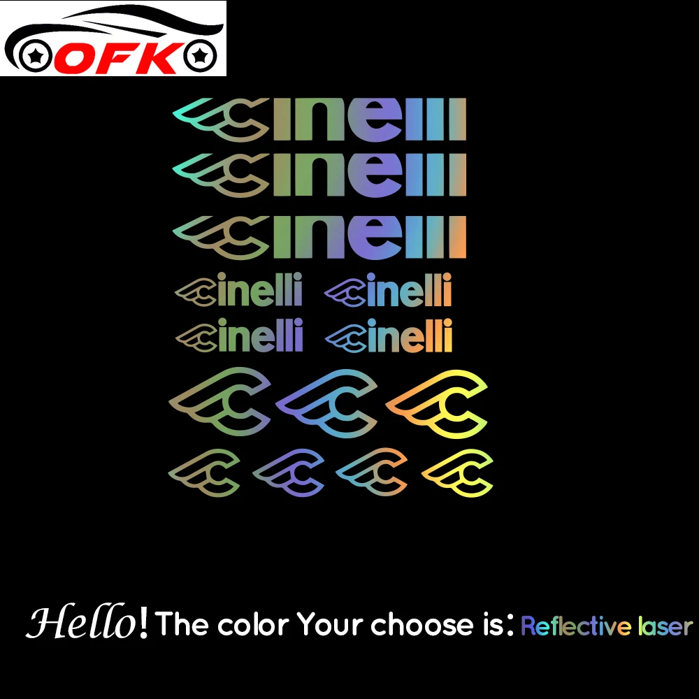 

Fashion Reflective Frame Stickers Cinelli for Road Bike Mountain Cycling Sticker MTB Bicycle Wheels Decal Protector Parts