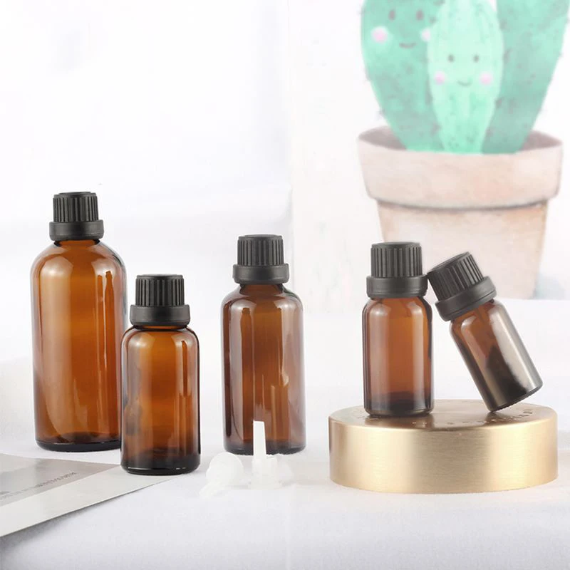 5-100ML Dropper Bottle Big Head Amber Brown Glass Aromatherapy Liquid for Essential Basic Massage Oil Pipette Bottles Refillable - купить по
