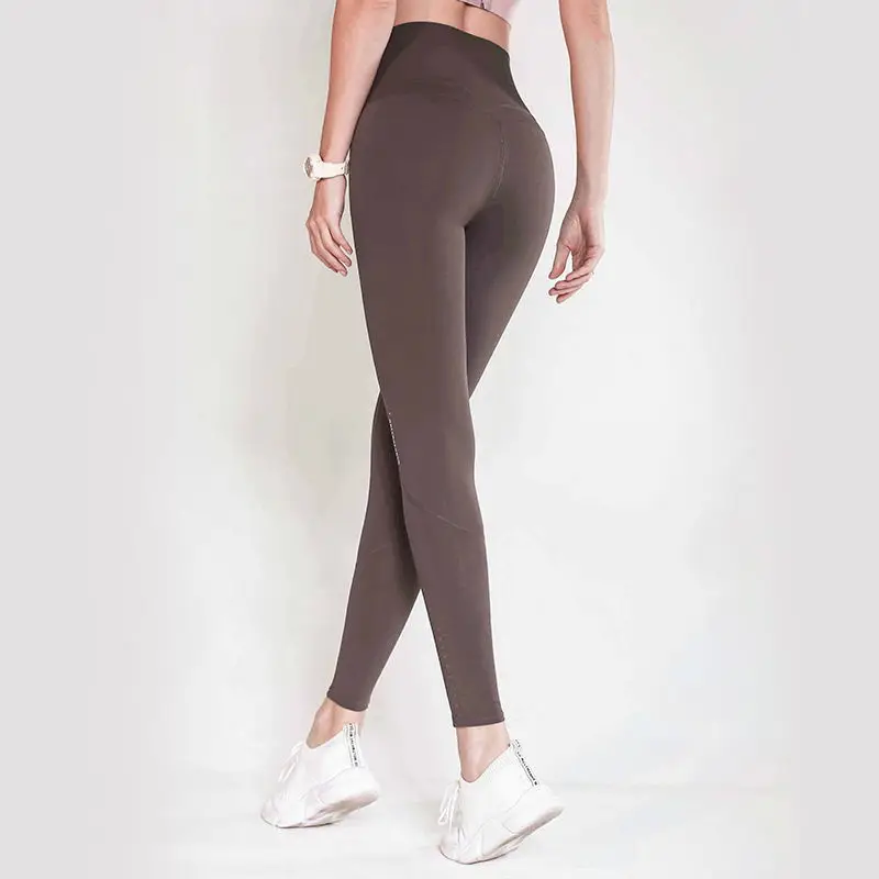 

Autumn New Patchwork Sports Running Nine Pants Female Breathable Tight High Waist Yoga Pants Gym Stretch Letter Fitness Legging