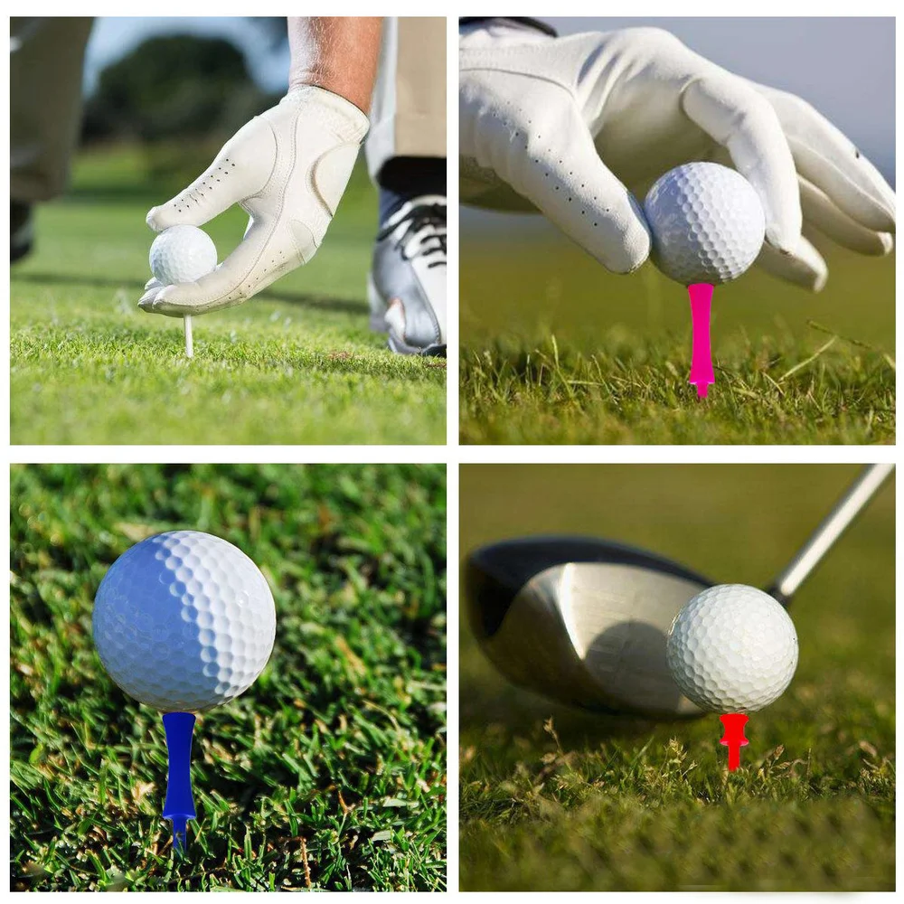 100 шт. Небьющийся Шаг вниз Гольф Тройники Пластиковые смешанные цвета Высота