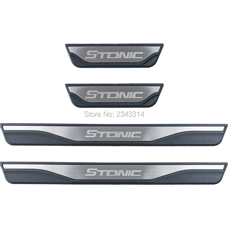 Для Kia Stonic нержавеющие защитные накладки на пороги автомобиля, накладка на педаль, аксессуары для стайлинга автомобилей