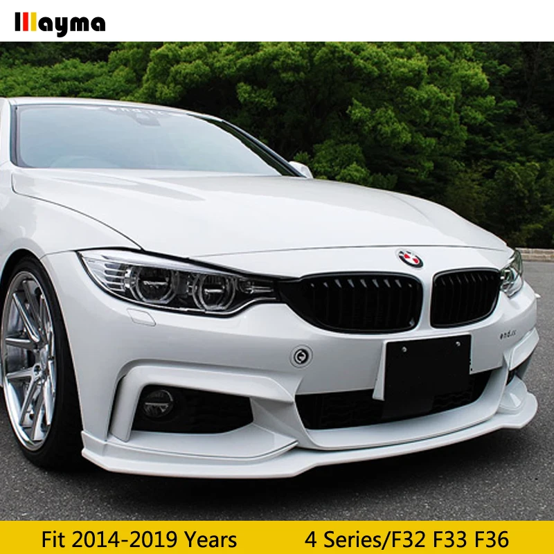 

F32 F33 F36 M-Sport Bumper Carbon Fiber Front Lip Splitter Cover trim for BMW 420i 425i 430i 440i M-Tech 2014 - 2019 Fiber glass